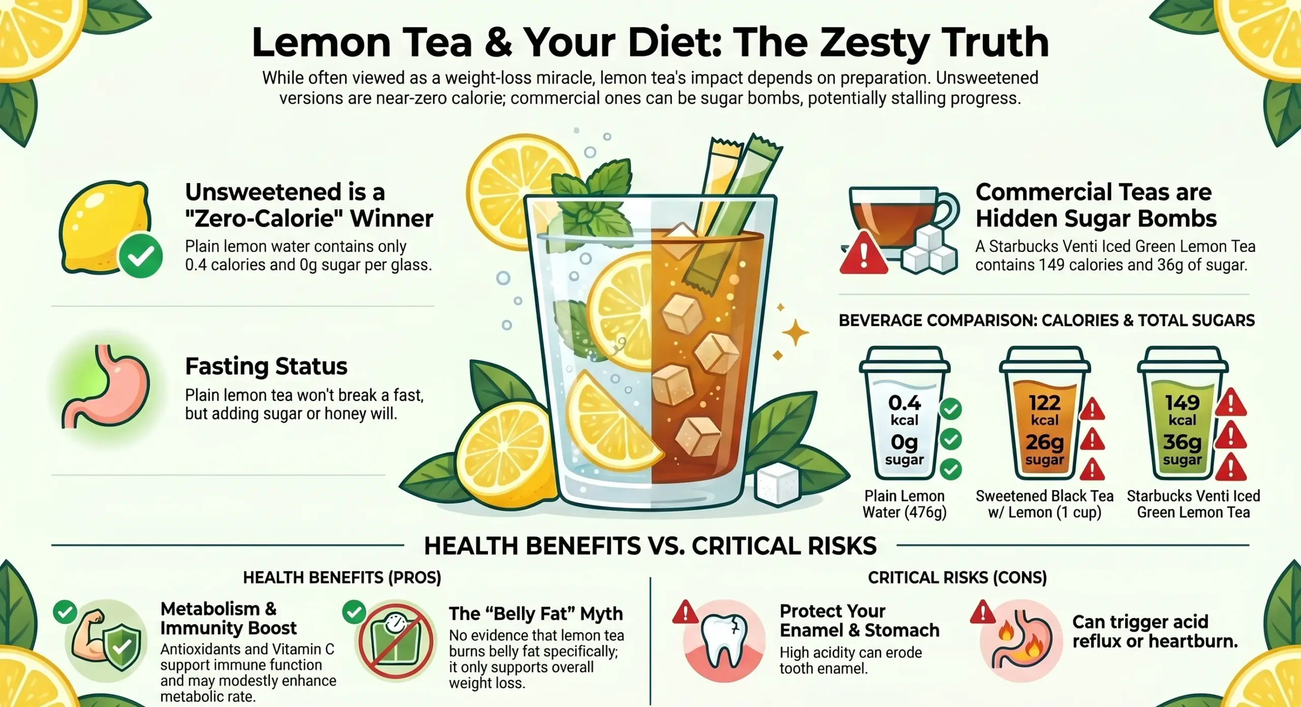 lemon tea diet zero calorie