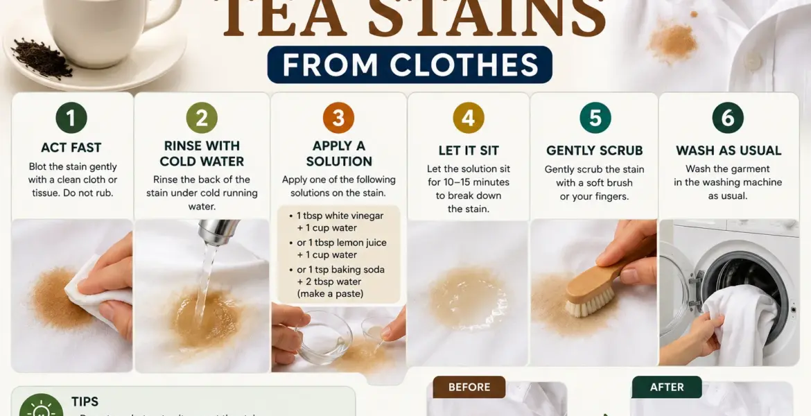 How To Remove Fresh Tea Stains From Clothes