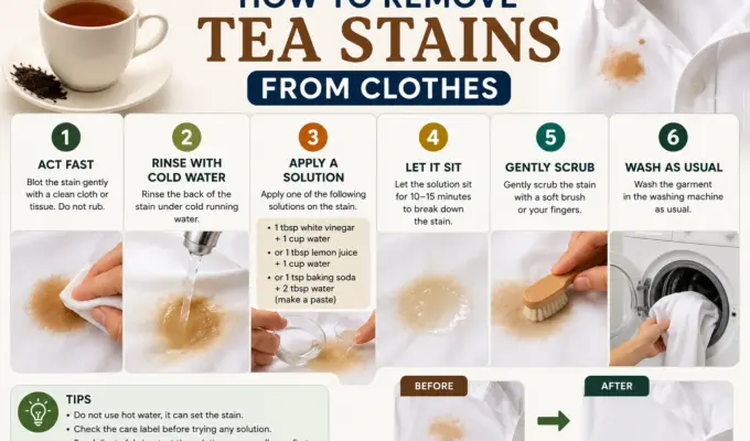 How To Remove Fresh Tea Stains From Clothes
