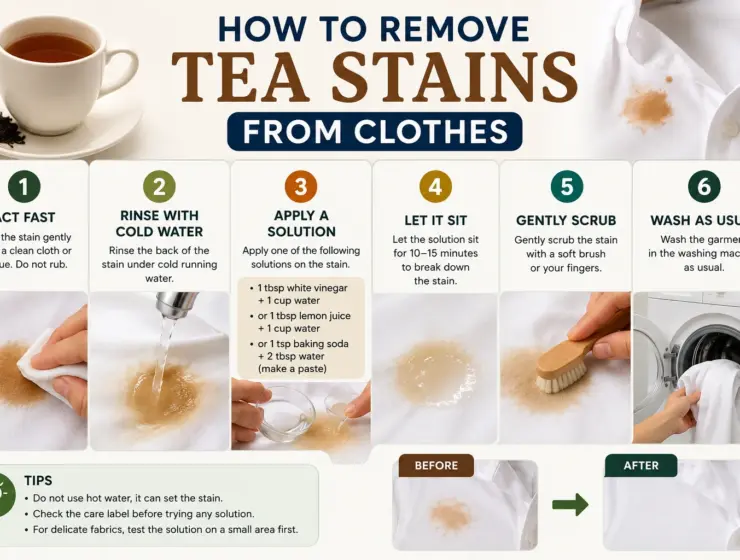 How To Remove Fresh Tea Stains From Clothes