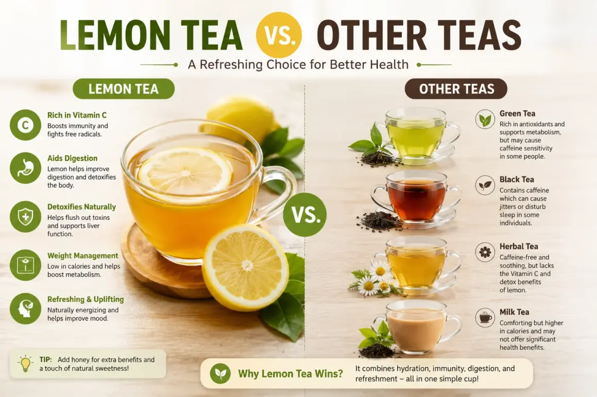 Lemon Tea vs. Other Teas