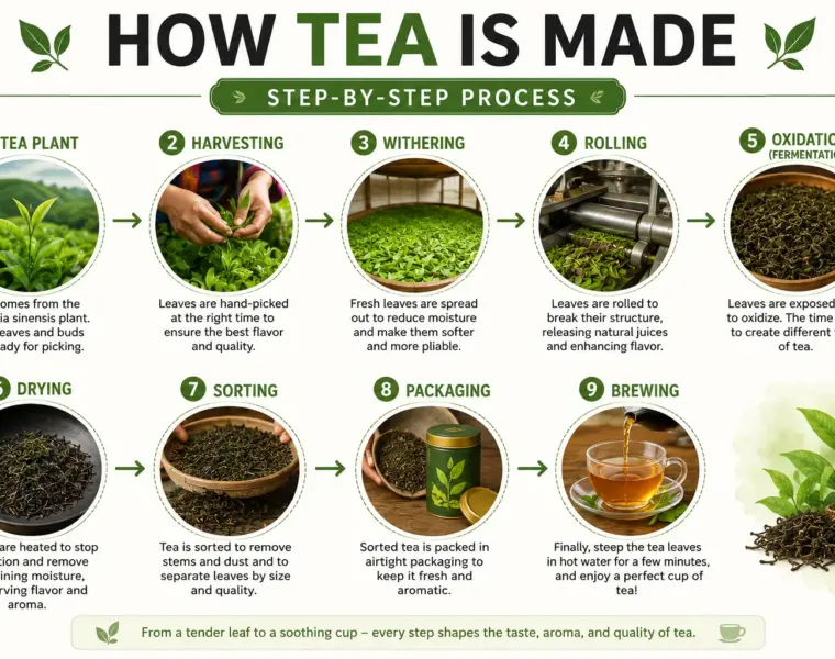how tea is made step by step proces