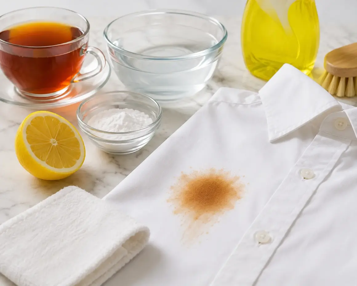 how to remove tea stains from clothes