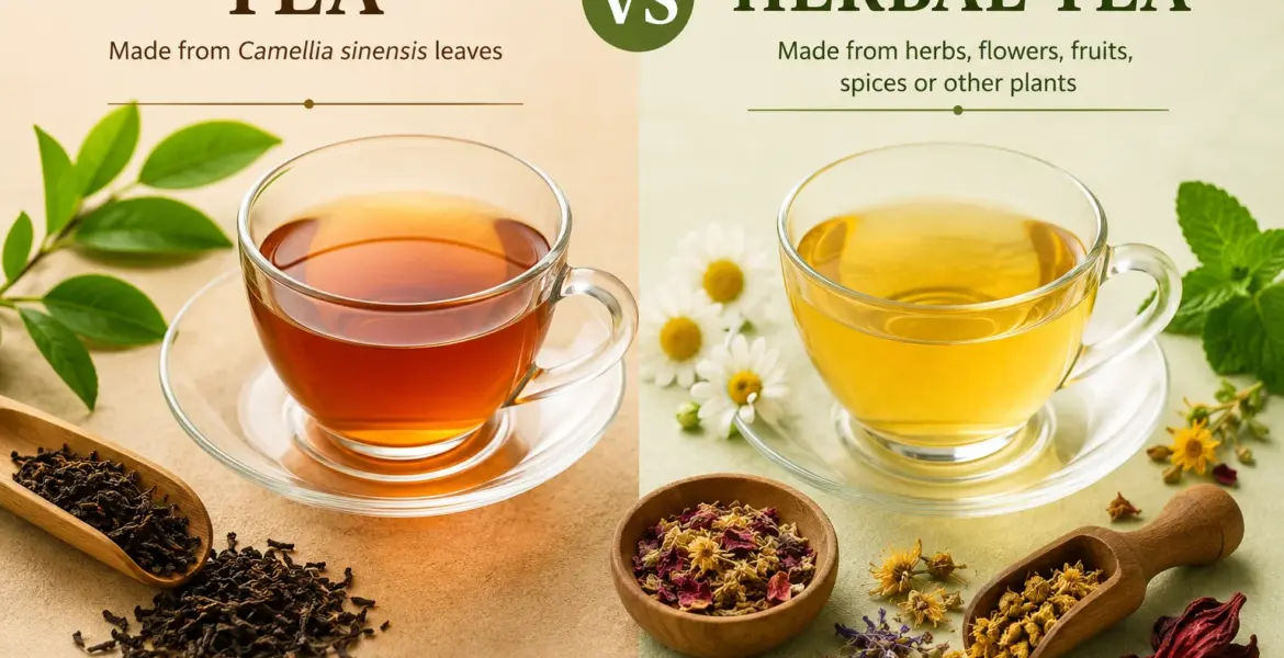 Difference Between Tea and Herbal Tea
