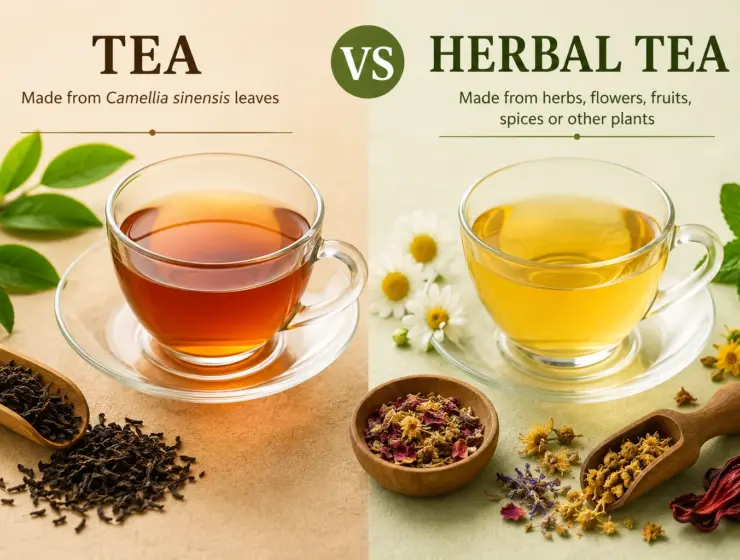 Difference Between Tea and Herbal Tea