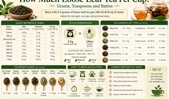 how much loose leaf tea per cup