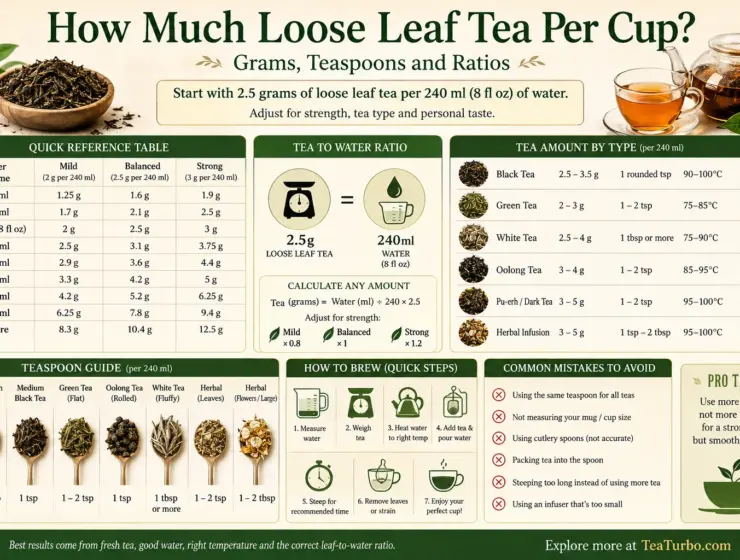 how much loose leaf tea per cup