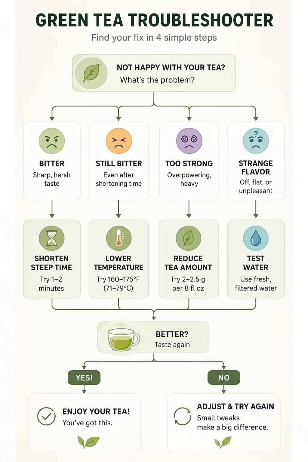 Steps for fixing bitter black tea